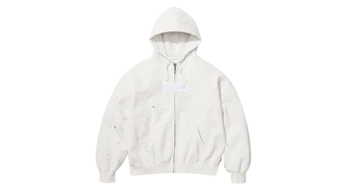 Supreme MM6 Maison Margiela Box Logo Zip Up White – Takeoff Copenhagen