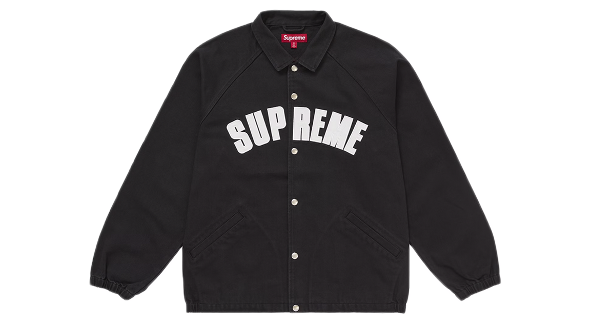 Supreme Arc Denim Coaches Jacket Black (SS25) – Takeoff Copenhagen