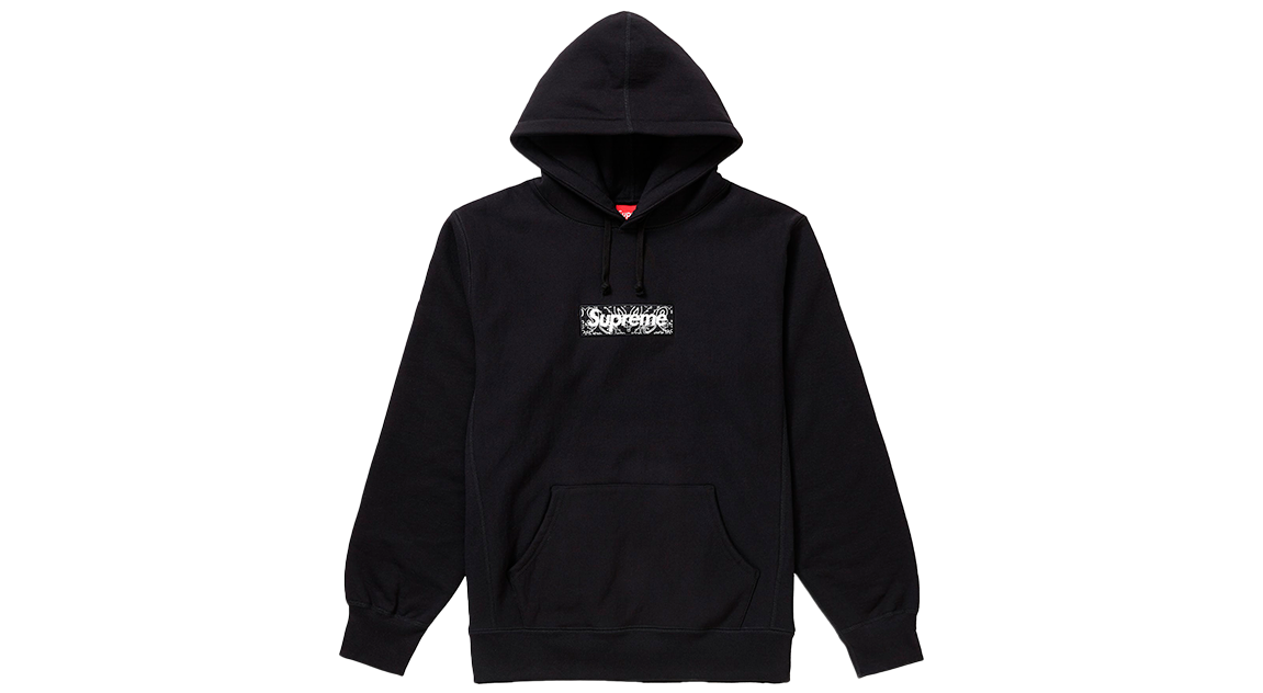 Supreme Bandana Box Logo Hoodie Black (FW19) – Takeoff Copenhagen