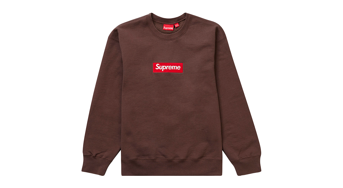 Supreme Box Logo Crewneck Brown (FW22) – Takeoff Copenhagen