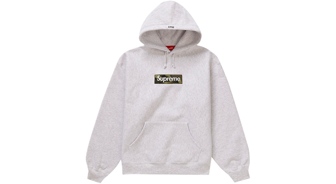 Supreme Box Logo Hoodie Ash Grey (FW23) – Takeoff Copenhagen