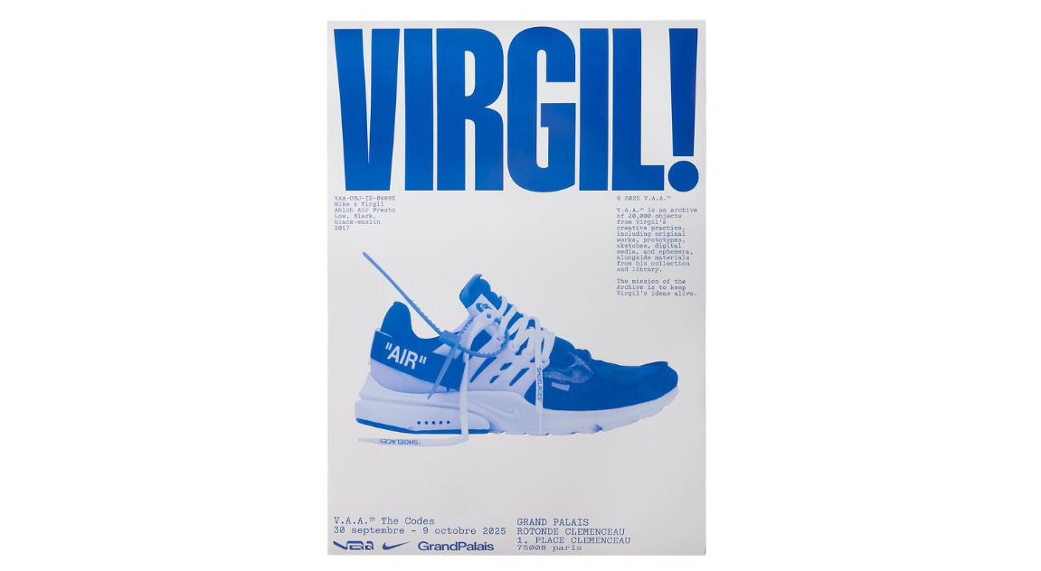 Virgil Abloh Archive “Blue Nike Air Presto OG” Poster – Takeoff