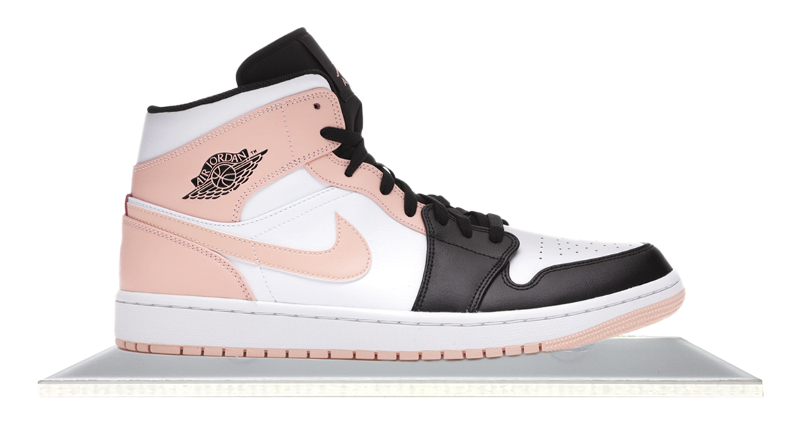 Jordan 1 Mid Arctic Orange Black Toe / Crimson Tint