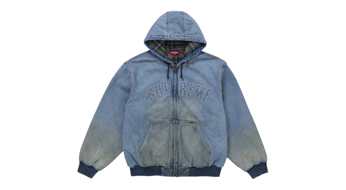 Supreme Reflective Arc Hooded Work Jacket Denim (P) – Takeoff