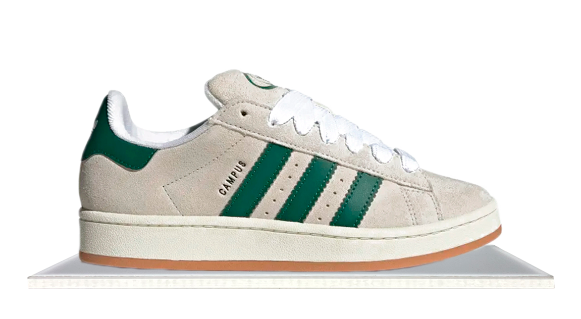 Adidas Campus 00s Crystal White Dark Green