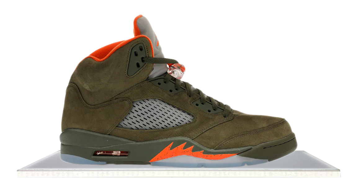 green orange jordan 5