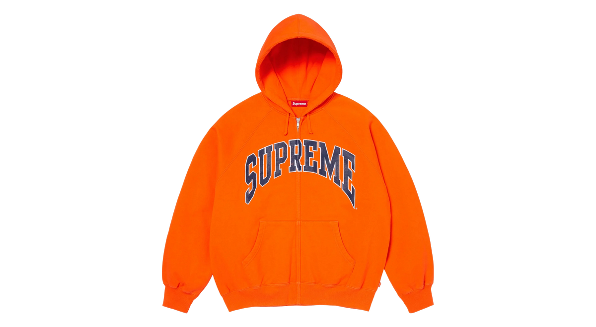 Supreme Riptop Hooded Pullover M オレンジ Supreme Cracked Raglan Zip Up Hoodie Orange (SS26) – Takeoff