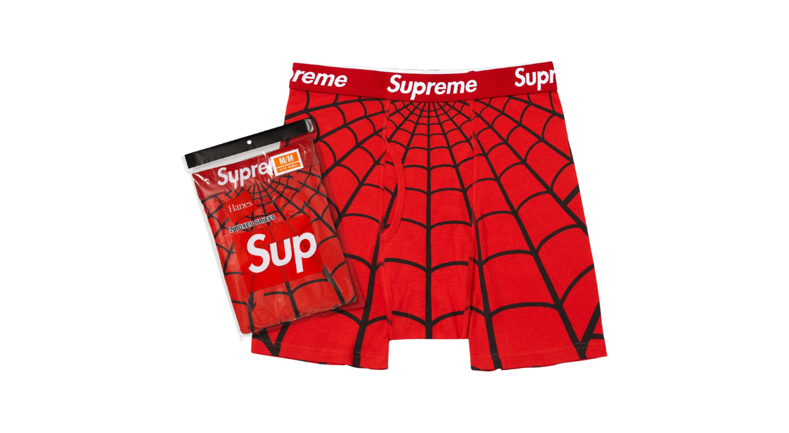 Supreme Hanes SpiderMan 2 Pack Boxers Red (SS26) Takeoff Copenhagen