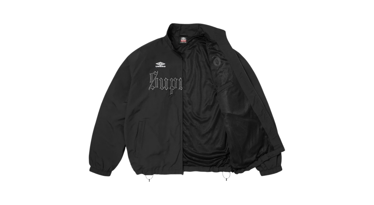 Supreme Umbro Rhinestone Track Jacket Black – Takeoff Copenhagen