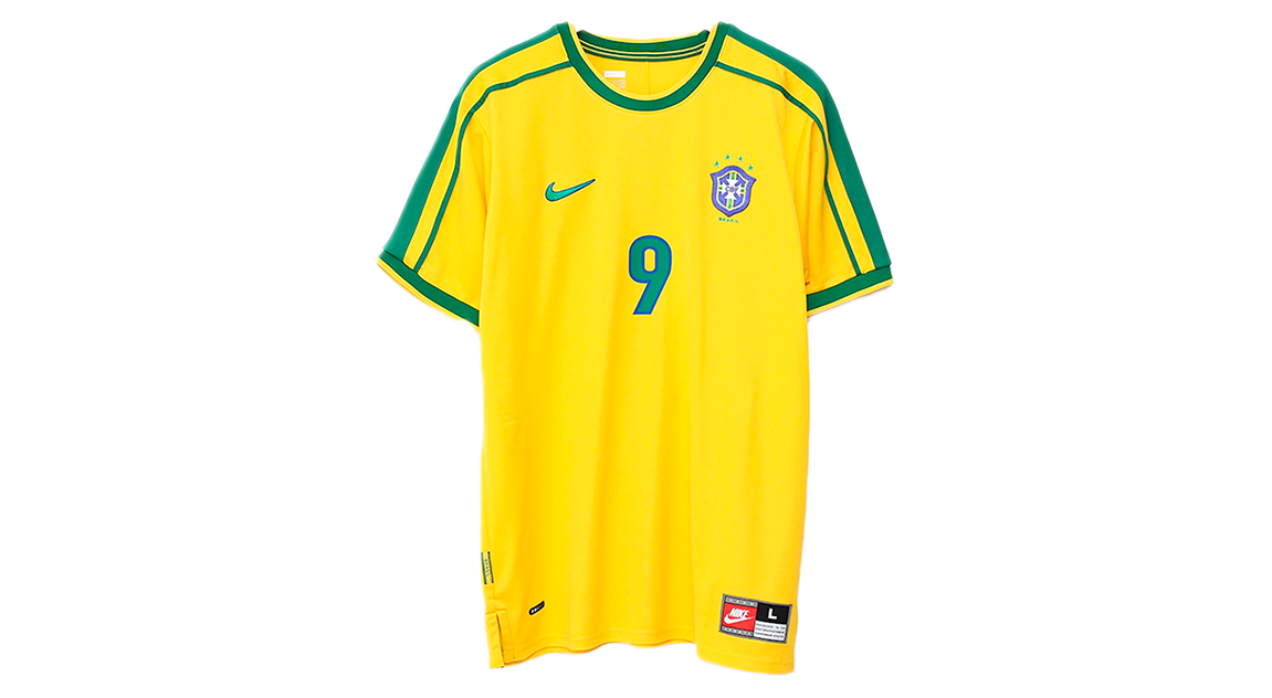 Nike Brazil 1998 Reissue Ronaldo Soccer Replica Jersey Varsity