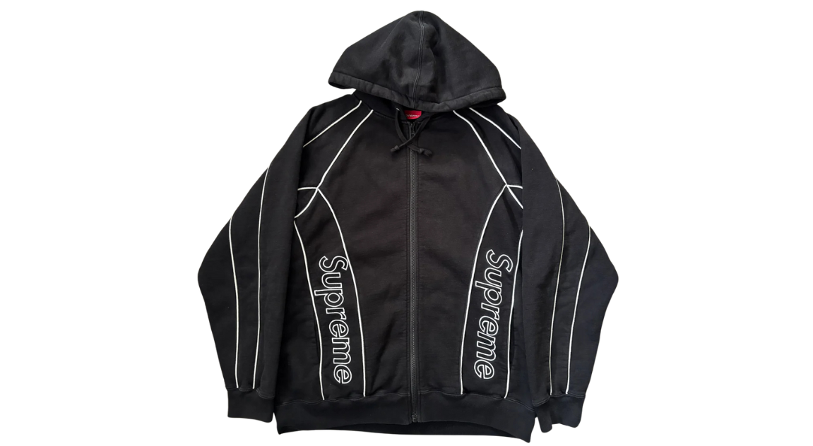 Supreme Track Paneled Zip Up Hoodie Black (P) – Takeoff Copenhagen