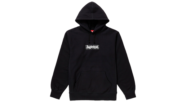 Supreme Bandana Box Logo Hooded Sweatshirt Black FW19 Takeoff Copenhagen