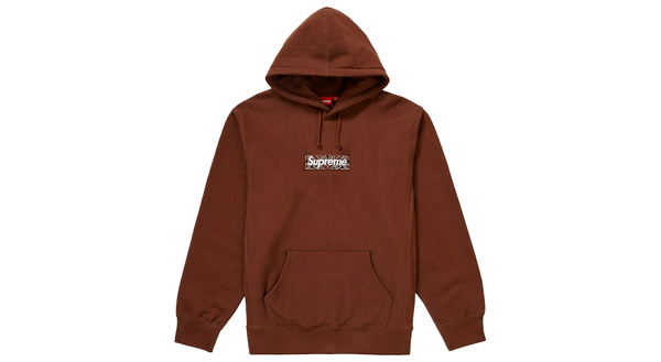 Supreme Bandana Box Logo Hooded Sweatshirt Dark Brown (FW19