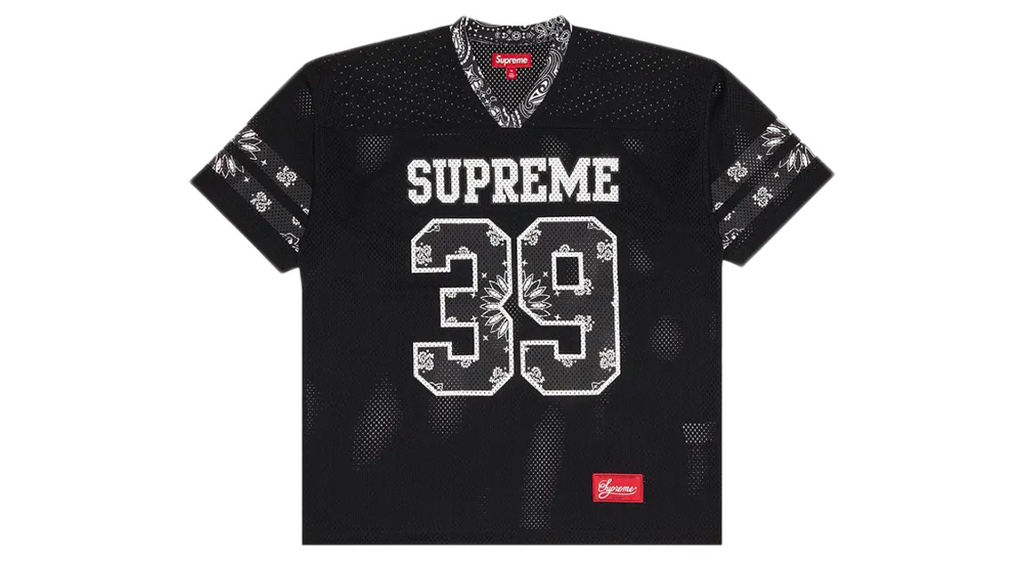 トップス Supreme Bandana Football Jersey Black Supreme Bandana Football Jersey Black – Takeoff Copenhagen