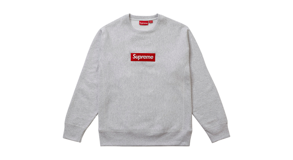 Supreme Box Logo Crewneck Ash Grey (FW18) – Takeoff Copenhagen