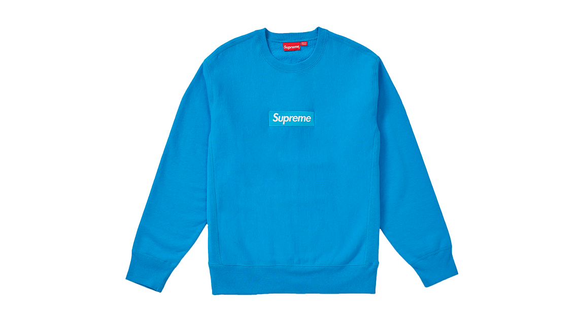 Supreme Box Logo Crewneck Bright Royal FW18