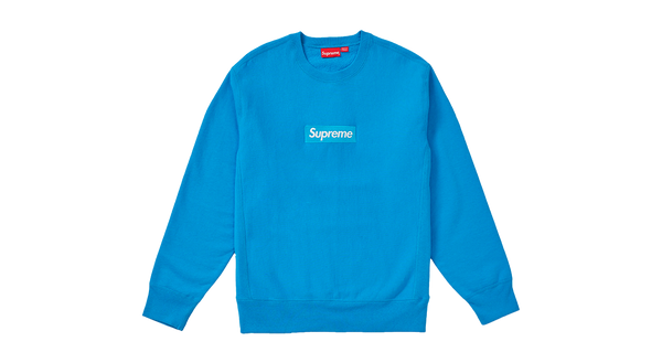 Supreme Box Logo Crewneck Bright Royal FW18 Takeoff Copenhagen