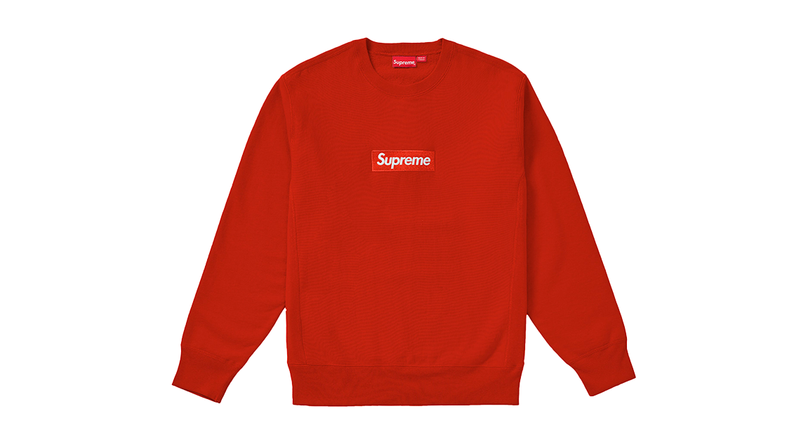 Supreme Box Logo Crewneck Rust FW18 Takeoff Copenhagen