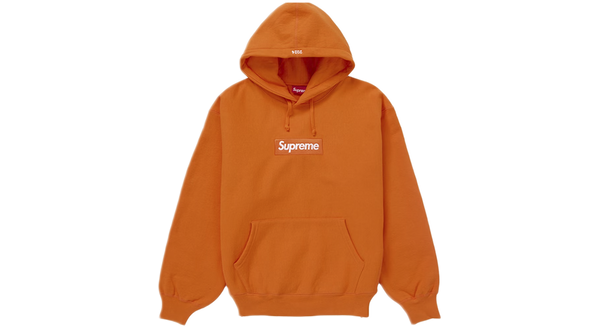 Mens Hoodies Orange Box Logo Supreme Apparel Supreme Grey Orange