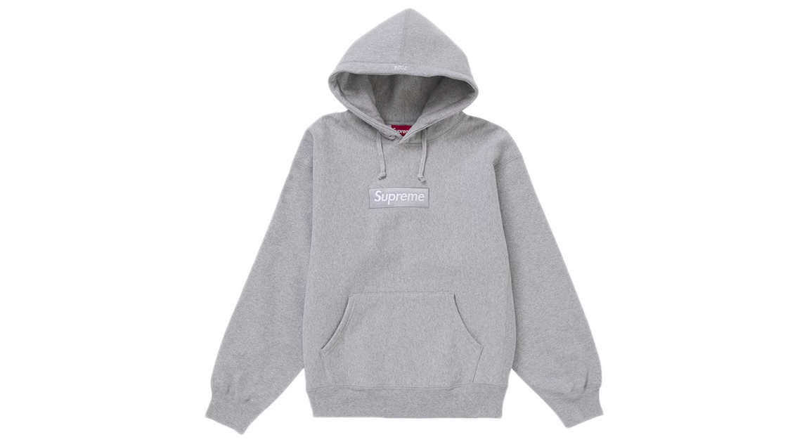 Supreme Box Logo Hoodie Heather Grey (FW24) – Takeoff Copenhagen Supreme Box Logo Hoodie Heather Grey (FW24) – Takeoff Copenhagen