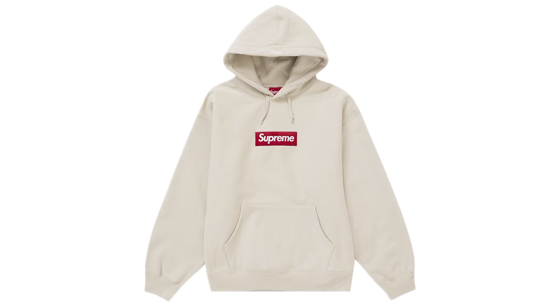 Supreme Box Logo Hoodie Stone FW24