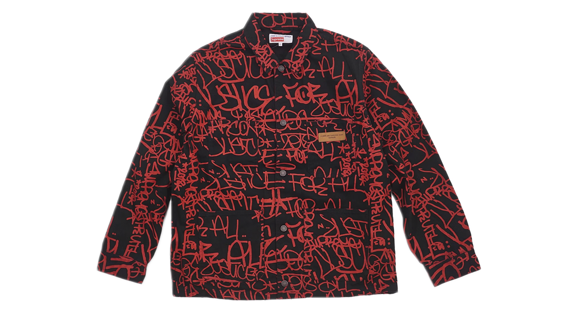 Supreme x Comme des Garcons SHIRT Printed Canvas Chore Coat