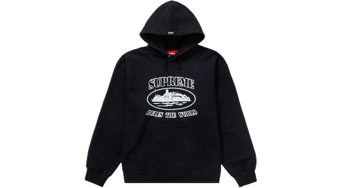 Supreme x Corteiz Rules The World Hoodie Black – Takeoff Copenhagen