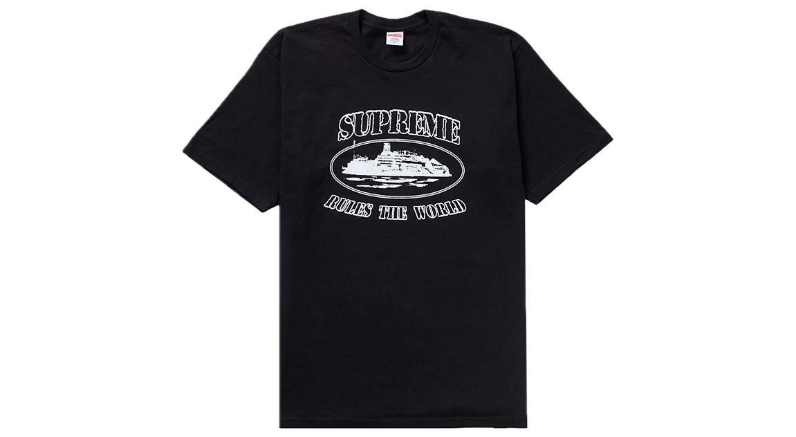 Supreme x Corteiz Rules The World Tee Black