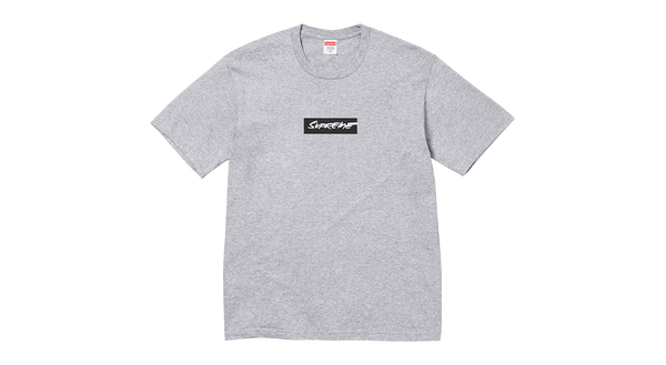 Supreme Futura Box Logo Tee Heather Grey – Takeoff Copenhagen