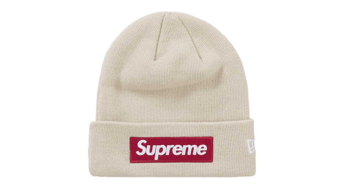 Supreme New Era Box Logo Beanie 'Stone' (FW24) – Takeoff Supreme New Era Box Logo Beanie 'Stone' (FW24) – Takeoff