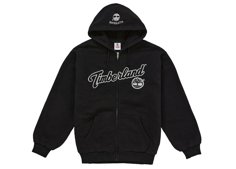 Supreme Timberland Thermal Lined Zip Up Hooded Sweatshirt Black (FW26)