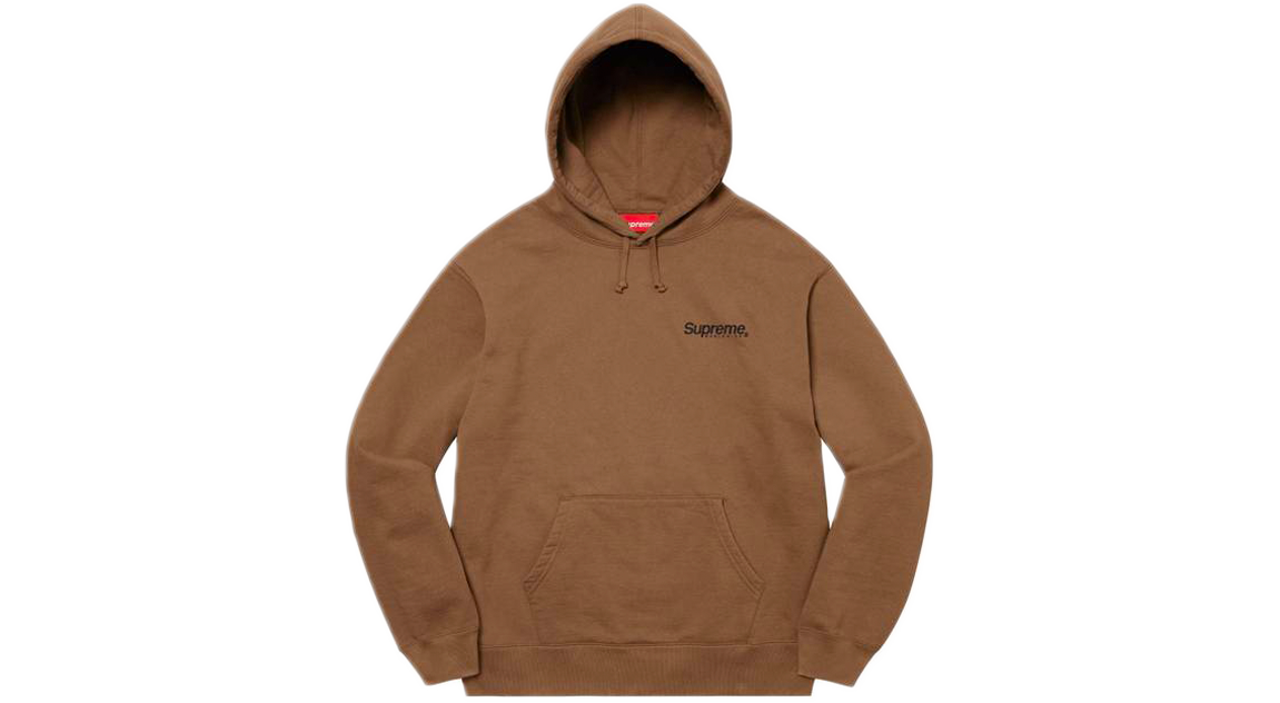 Supreme Worldwide Hooded Sweatshirt Olive Brown