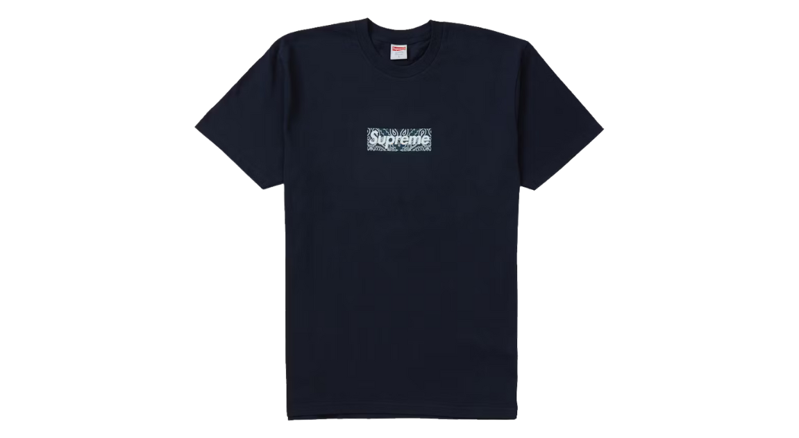Supreme S!! Supreme bandana box logo tee Bandana Box Logo Navy S