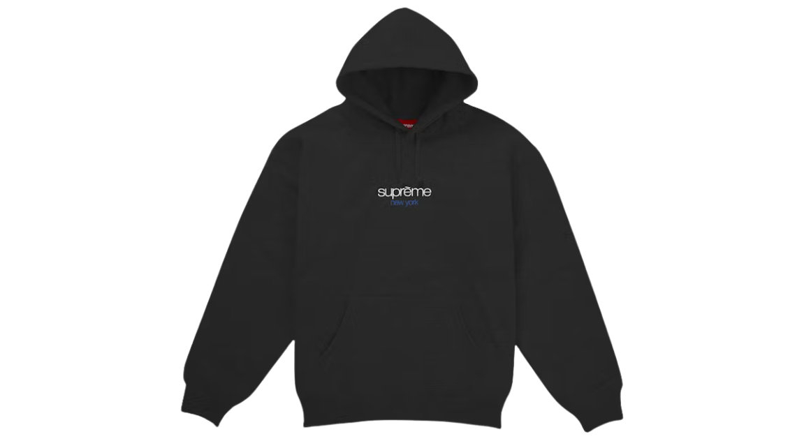 Supreme Classic Logo New York Shop Hoodie Black – Takeoff Copenhagen