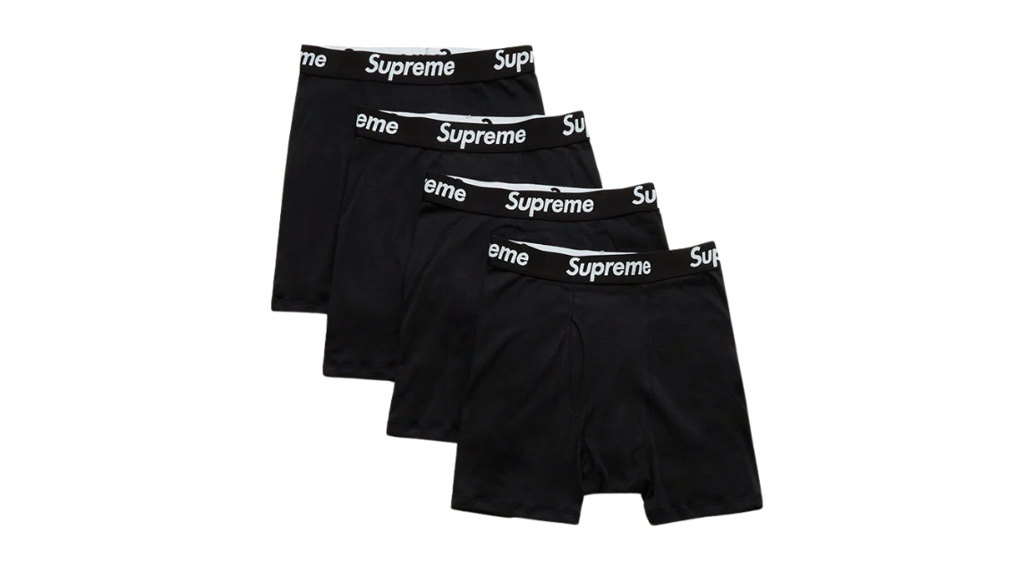 Supreme Hanes Boxers Black (4 Pack) – Takeoff Copenhagen