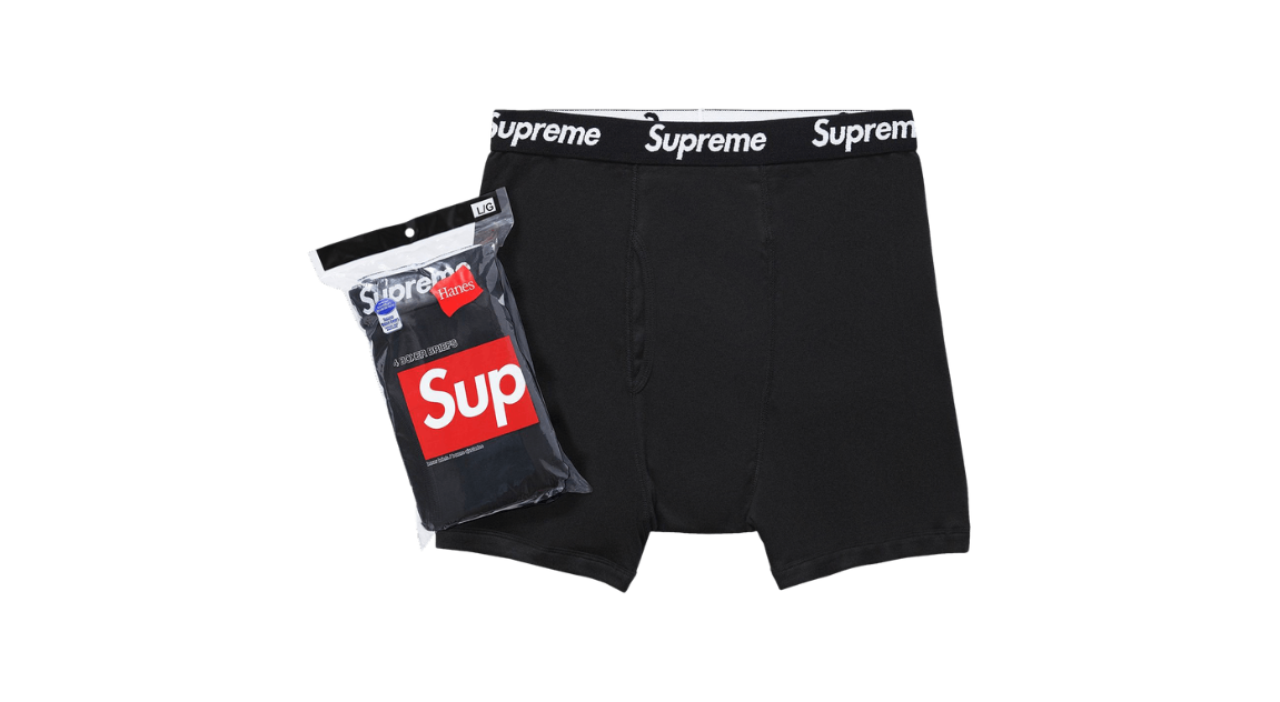 Supreme Hanes Boxers Black (4 Pack) – Takeoff Copenhagen