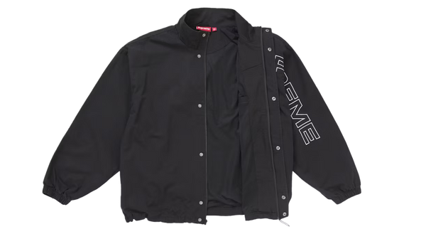 Supreme Spellout Embroidered Ripstop Track Jacket Black (FW25