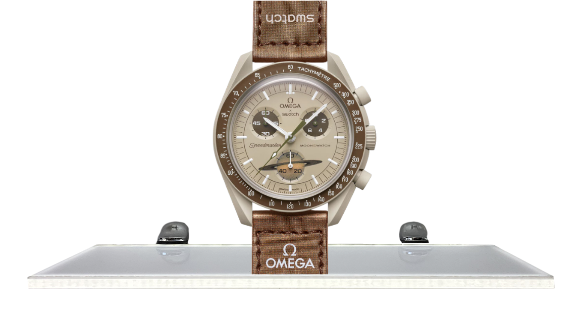 時計 OMEGA BioceramicMoonwatchMissiontoSaturn Swatch x Omega Bioceramic Moonswatch Mission to Saturn – Takeoff