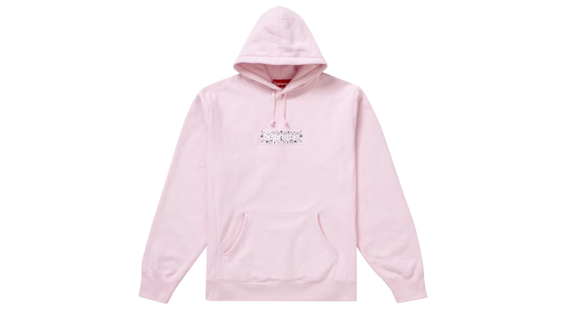 Supreme Bandana Box Logo Hoodie Pink (FW19) – Takeoff Copenhagen