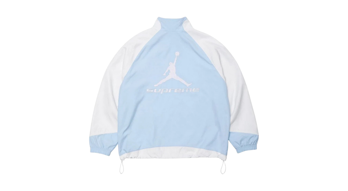 Supreme x Jordan Track Jacket Light Blue – Takeoff Copenhagen