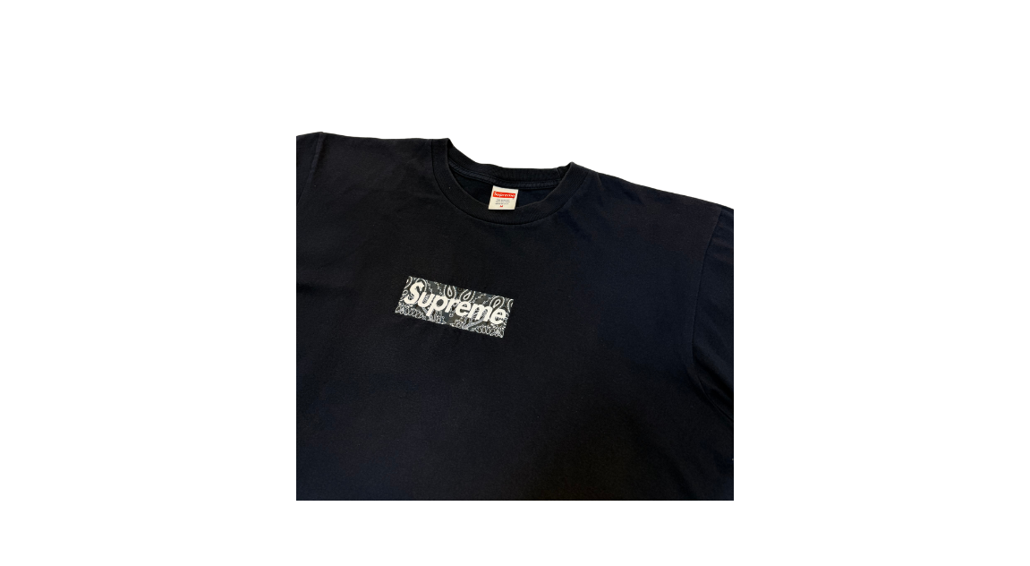 トップス Supreme Bandana Box Logo Tee Black M Supreme Bandana Box Logo Tee Navy (P) – Takeoff Copenhagen