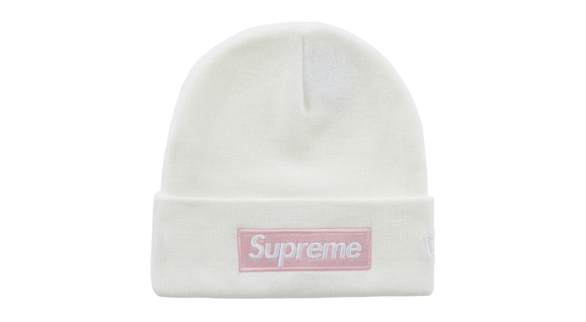 Supreme New Era Box Logo Beanie 'White' (FW25) – Takeoff Copenhagen