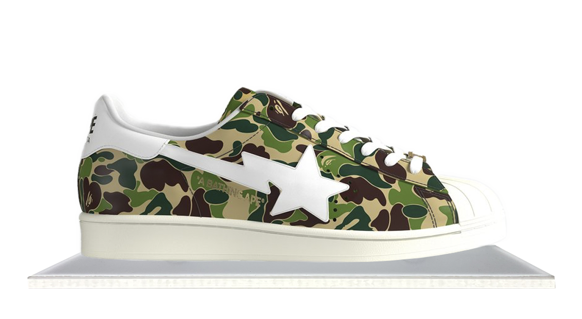 Superstar x Bape Green Camo Takeoff Copenhagen