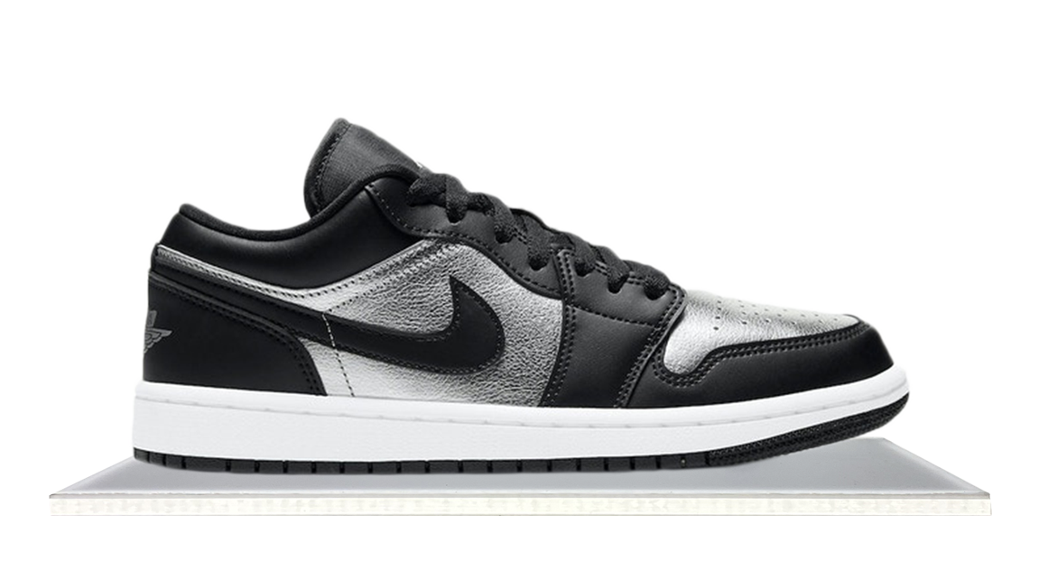 Air Jordan 1 Low Black Metallic Silver