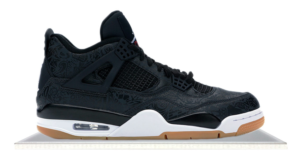 Black jordan 4 laser deals