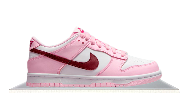 nike dunk low pink red white stores