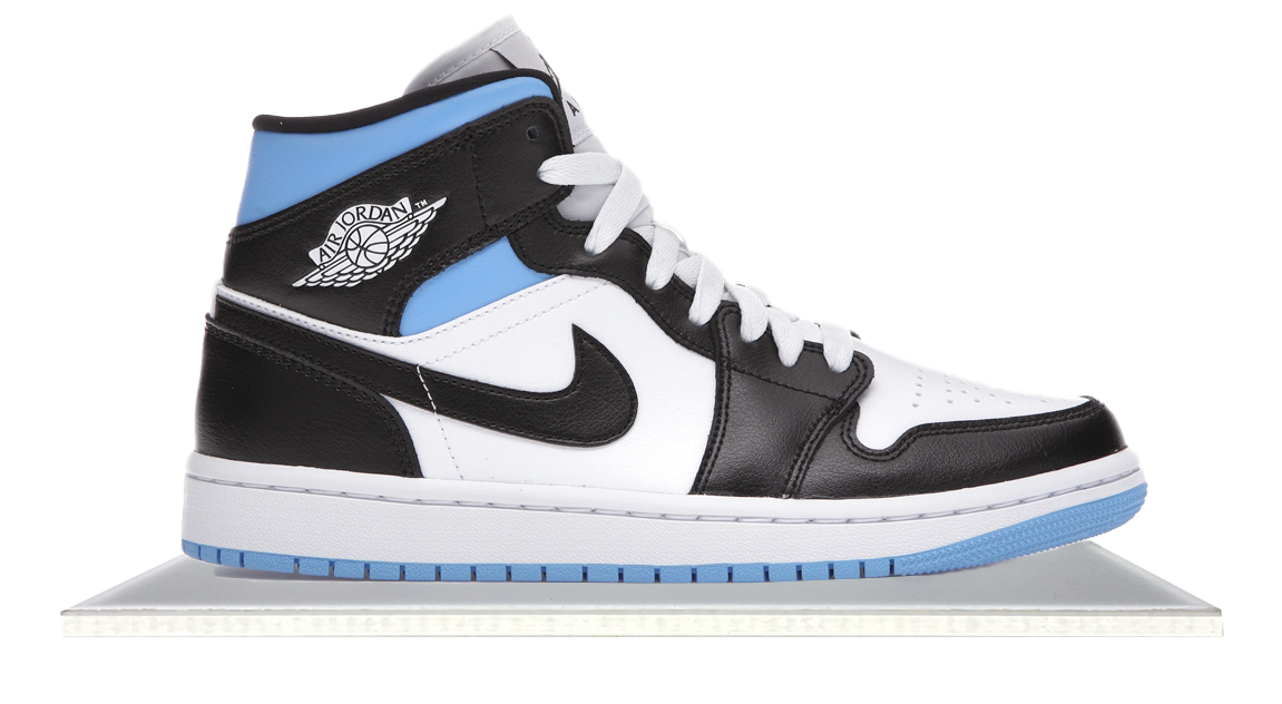 Air Jordan 1 Mid UNC Blue Black White Takeoff Copenhagen